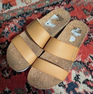 Reef Tan Double Strap Sandals